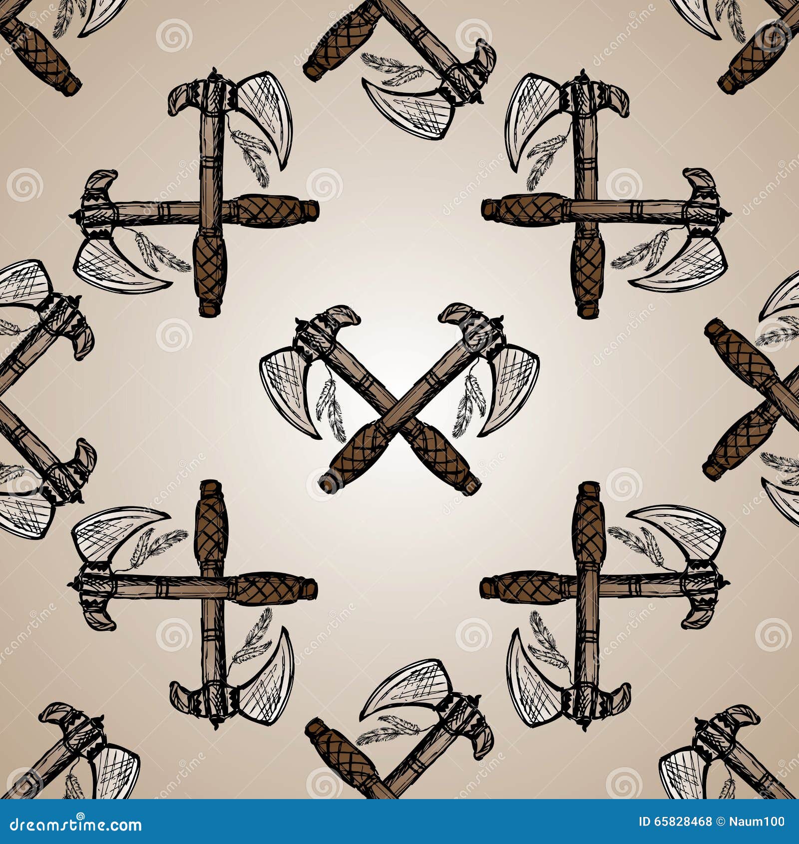 Indian Axes Seamless Pattern Stock Vector Illustration of indian