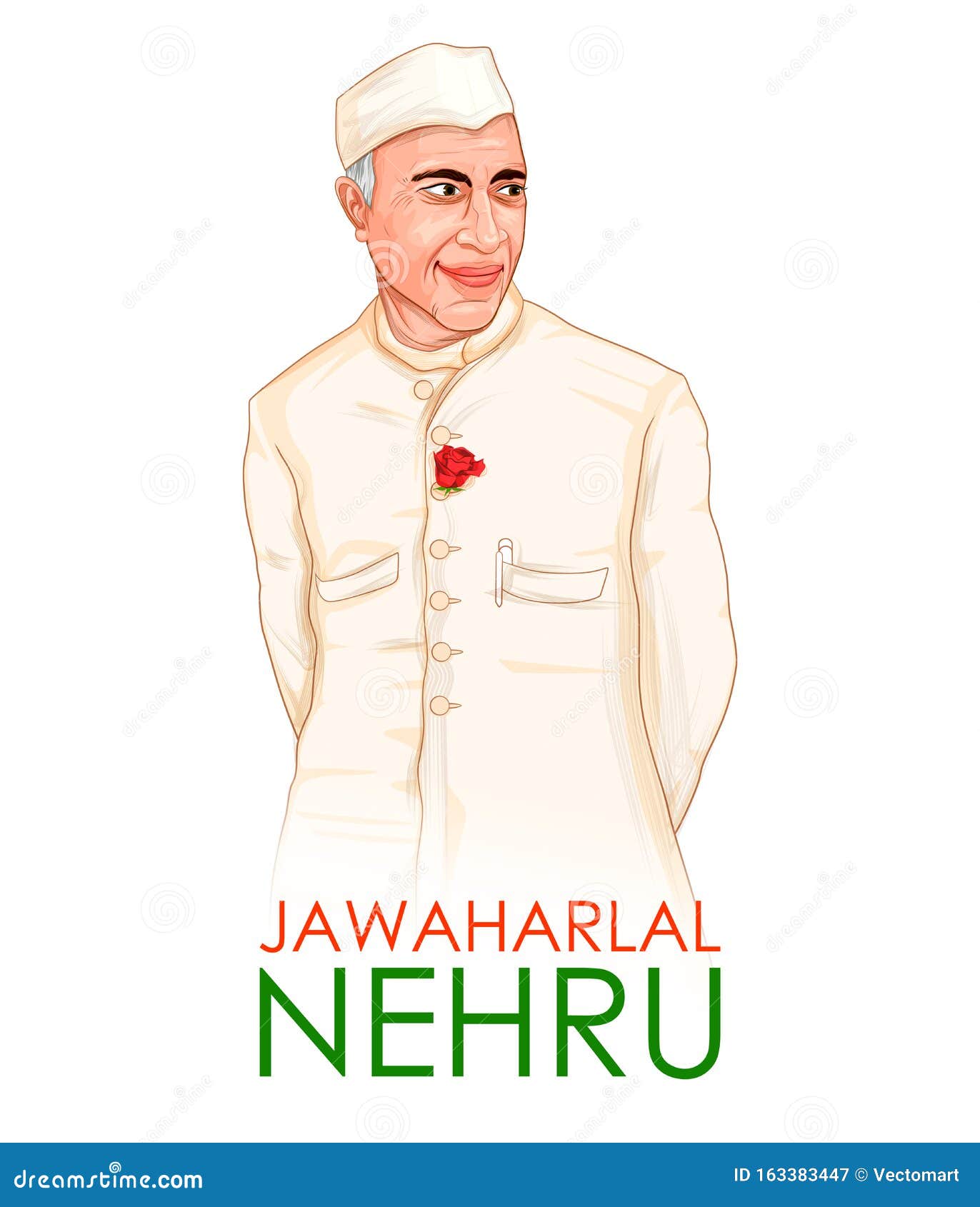 illustration freedom fighter pandit Jawaharlal Nehru - PixaHive