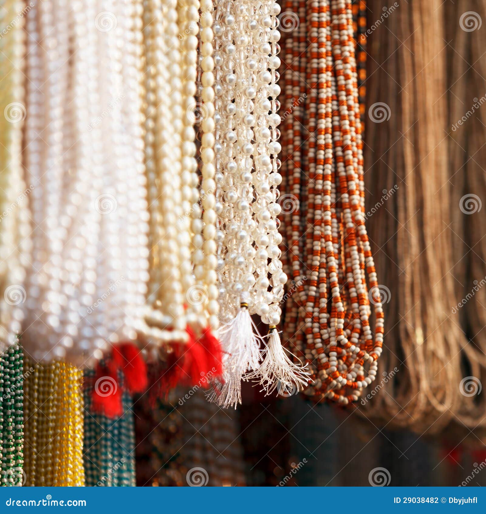 Indian Beads in Local Market in Pushkar. Stock Photo Image of multi