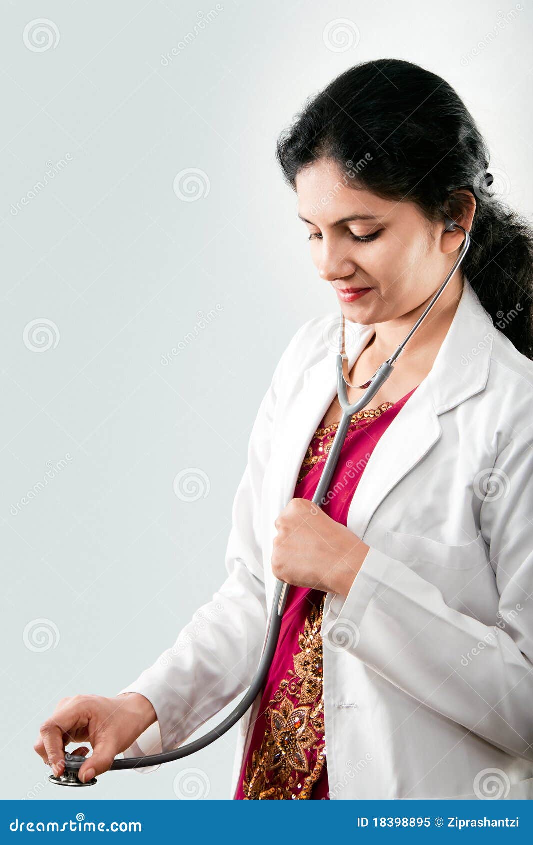 Indian Beautiful Female Doctor Stock Image - Image of stethoscope