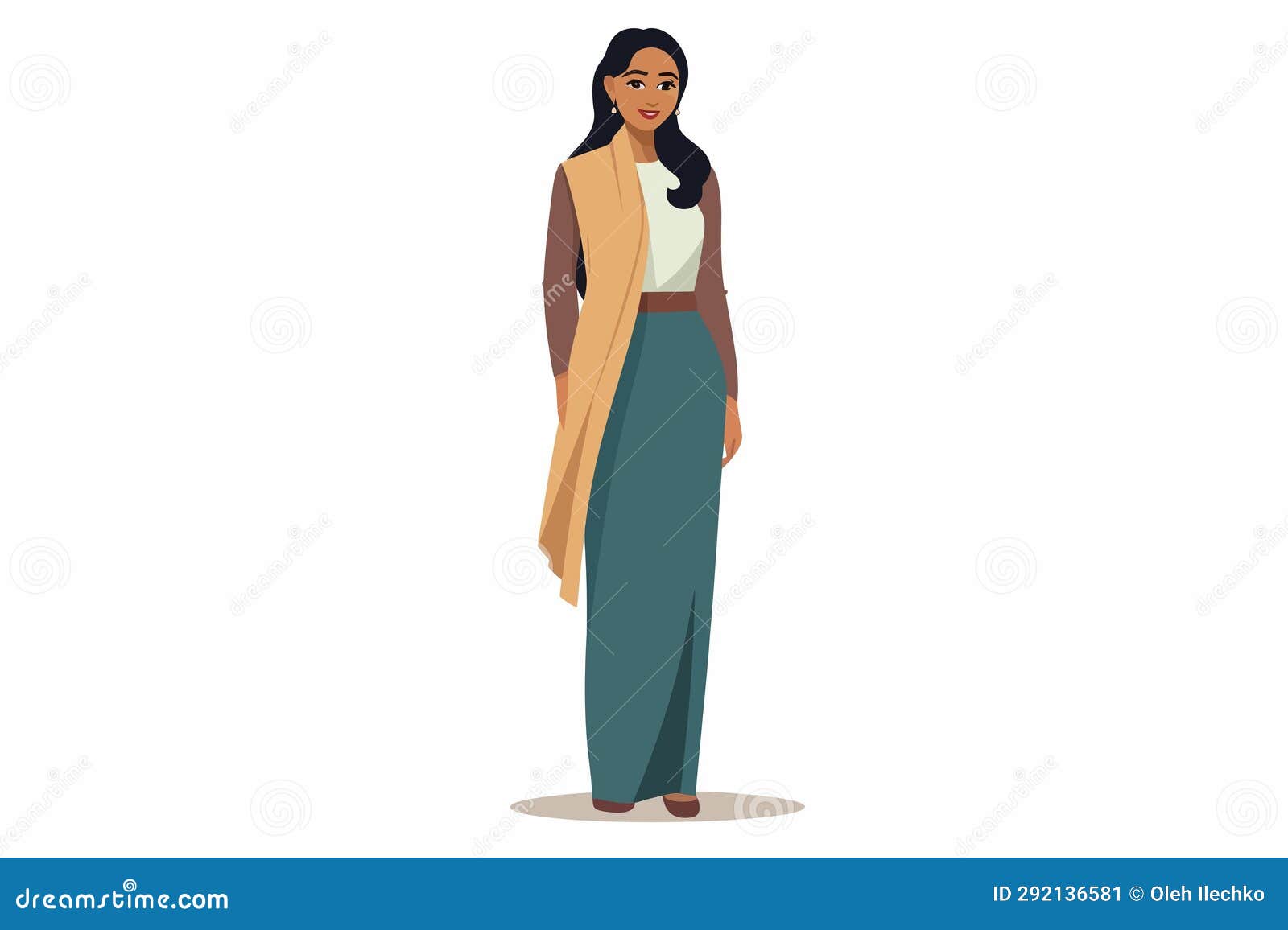 Indian Bharat Old Woman Vector Flat Isolated Vector Style Illustration indian-bharat-old-woman-vector-flat-isolated-vector-style-illustration