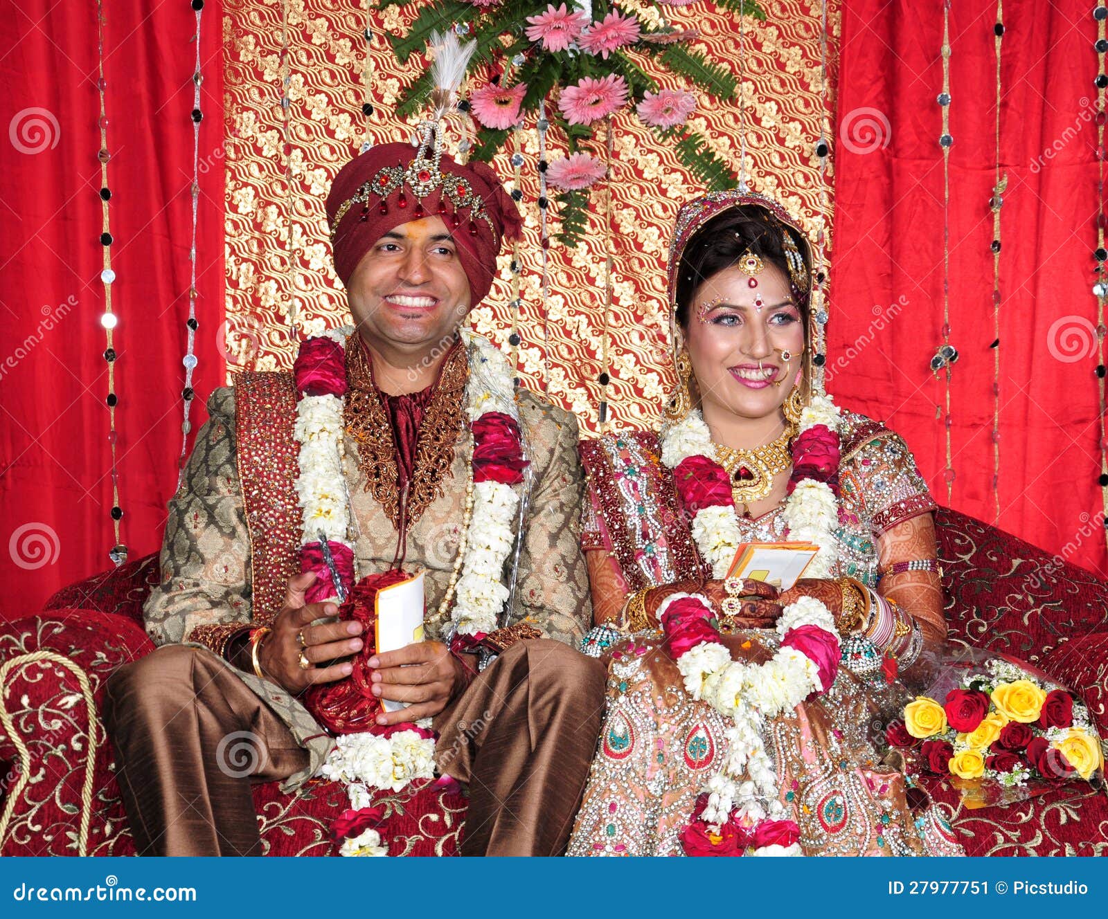 Indian Bride And Groom Stock Image Image Of Looks Traditional