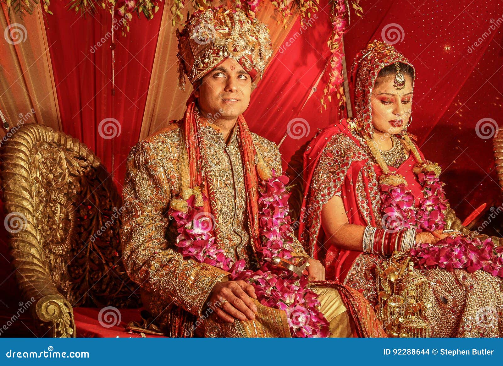 Indian Bride And Groom At Wedding Editorial Stock Image Image Of