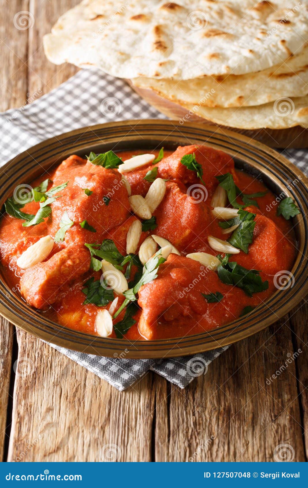 Indian Butter Chicken Murgh Makhani with Spicy Sauce, Almonds an Stock ...