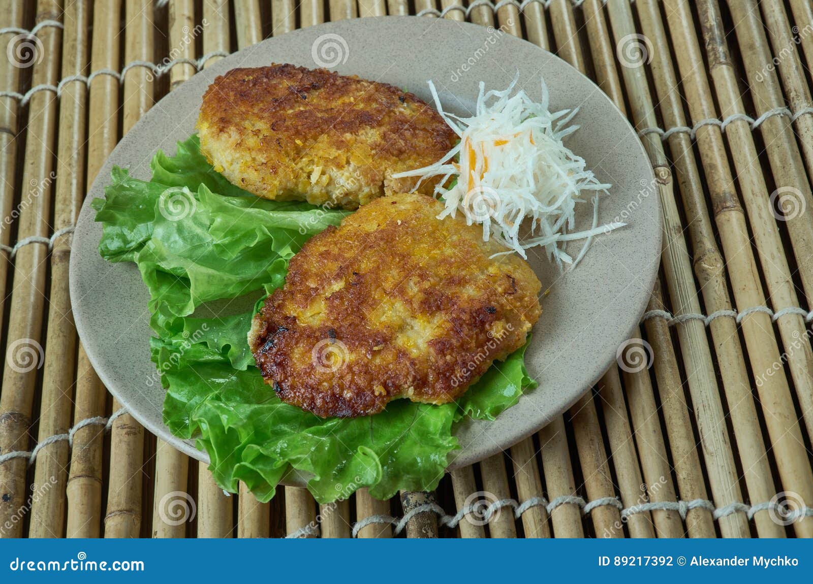 Indian chicken cutlets stock photo. Image of rissole 89217392