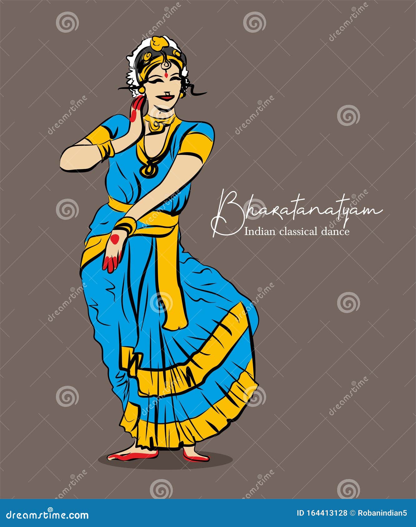 ARS71027 Painting illustration drawing in black and white of Indian woman dancing  classical dance kathak India Stock Photo - Alamy