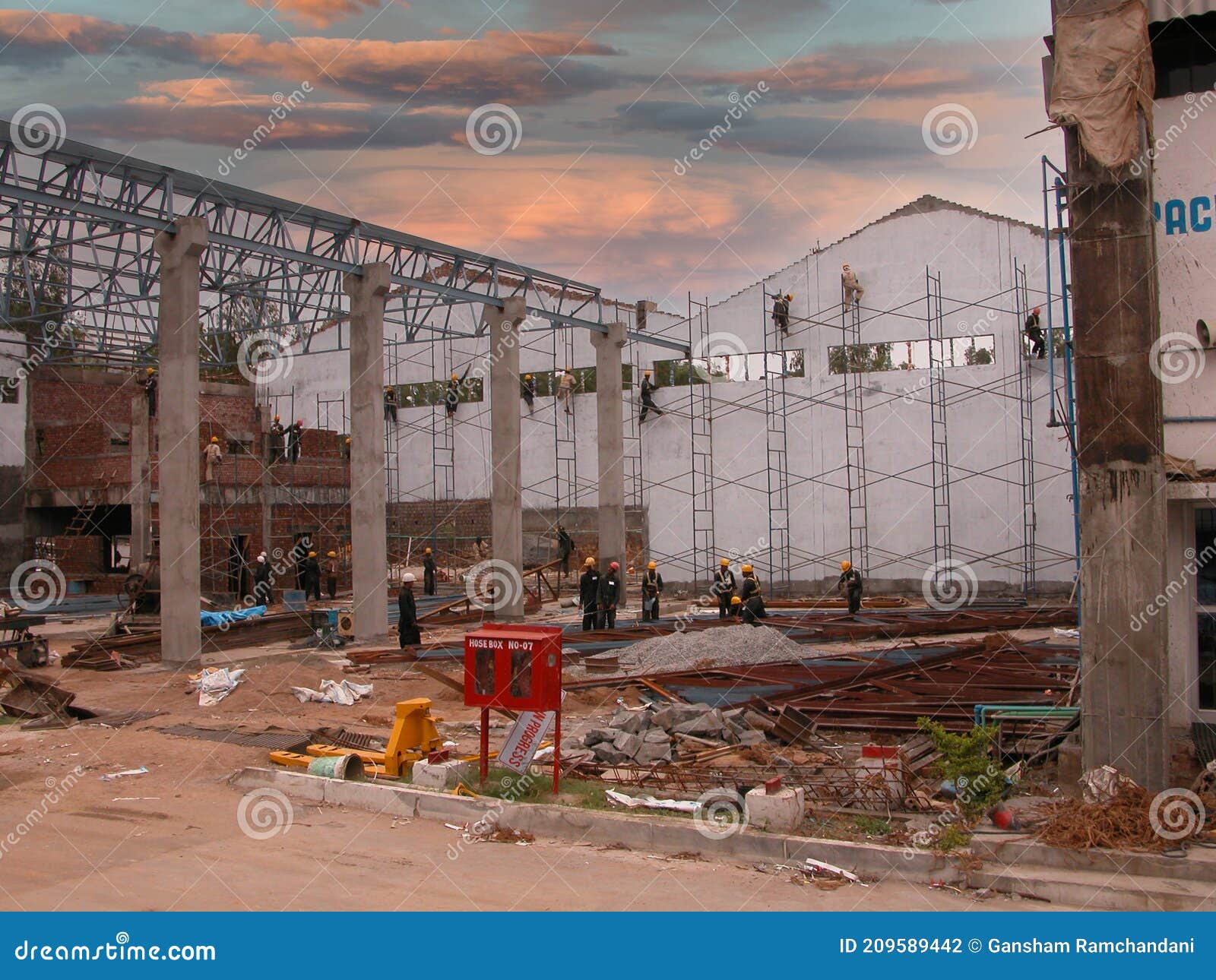 Industrial Construction Work in Progress Editorial Photography Image