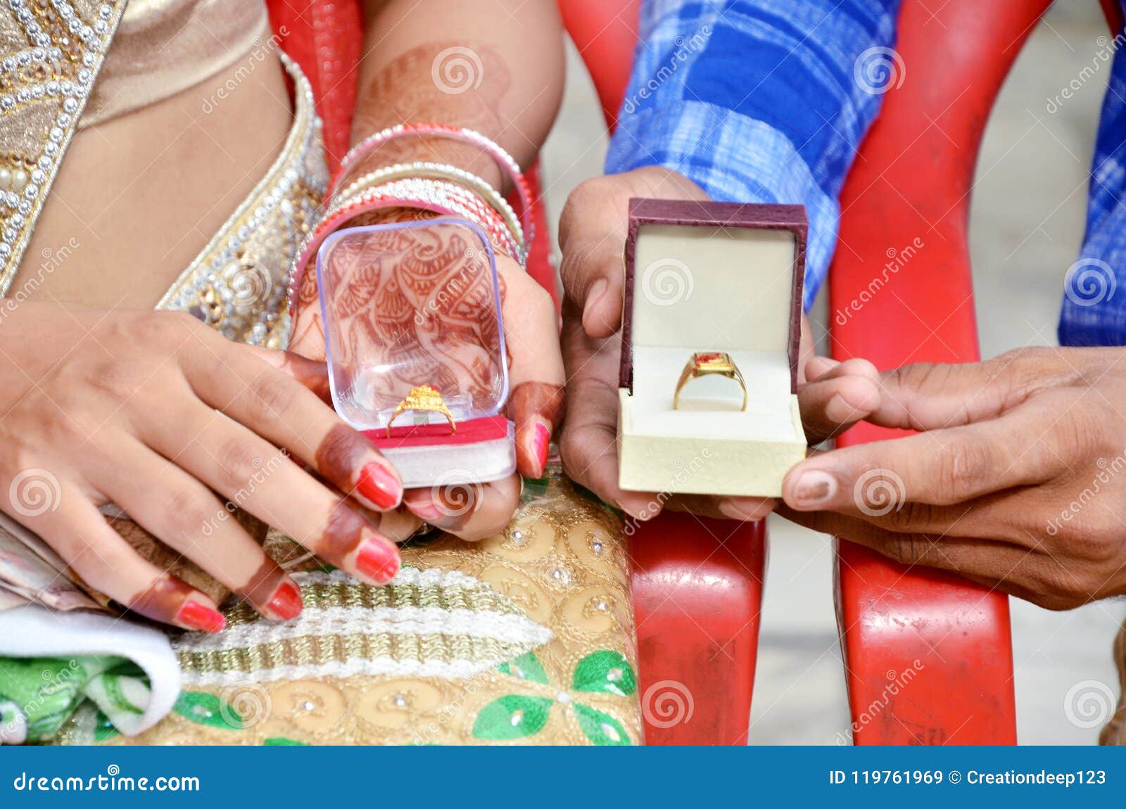 Engagement Ring Hand For Male And Female In Hindu