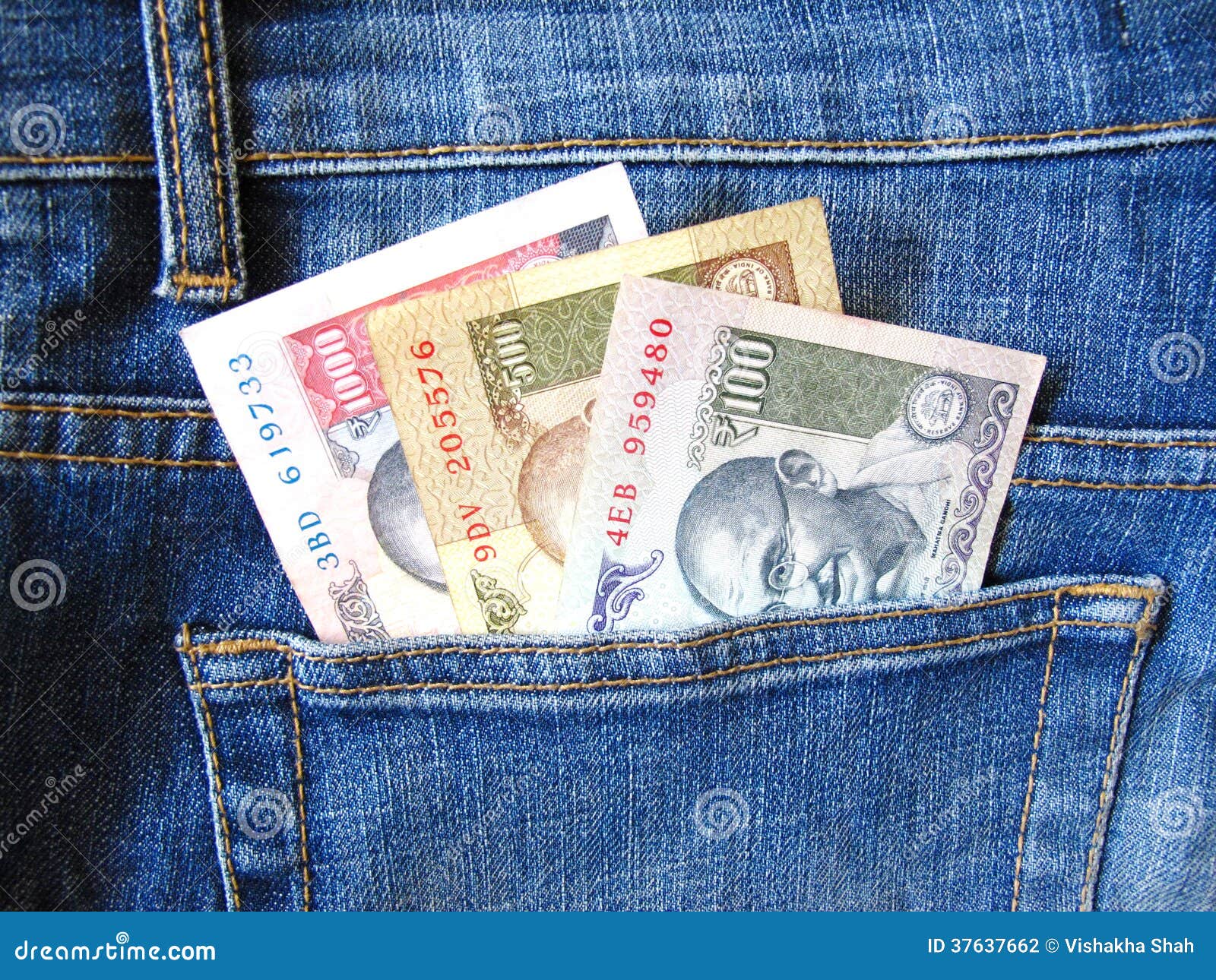 Indian Currency in Jeans Pocket Stock Photo Image of paisa, finance