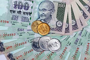 INDIAN CURRENCY TEN RUPI COINS Stock Photo CartoonDealer 202128642