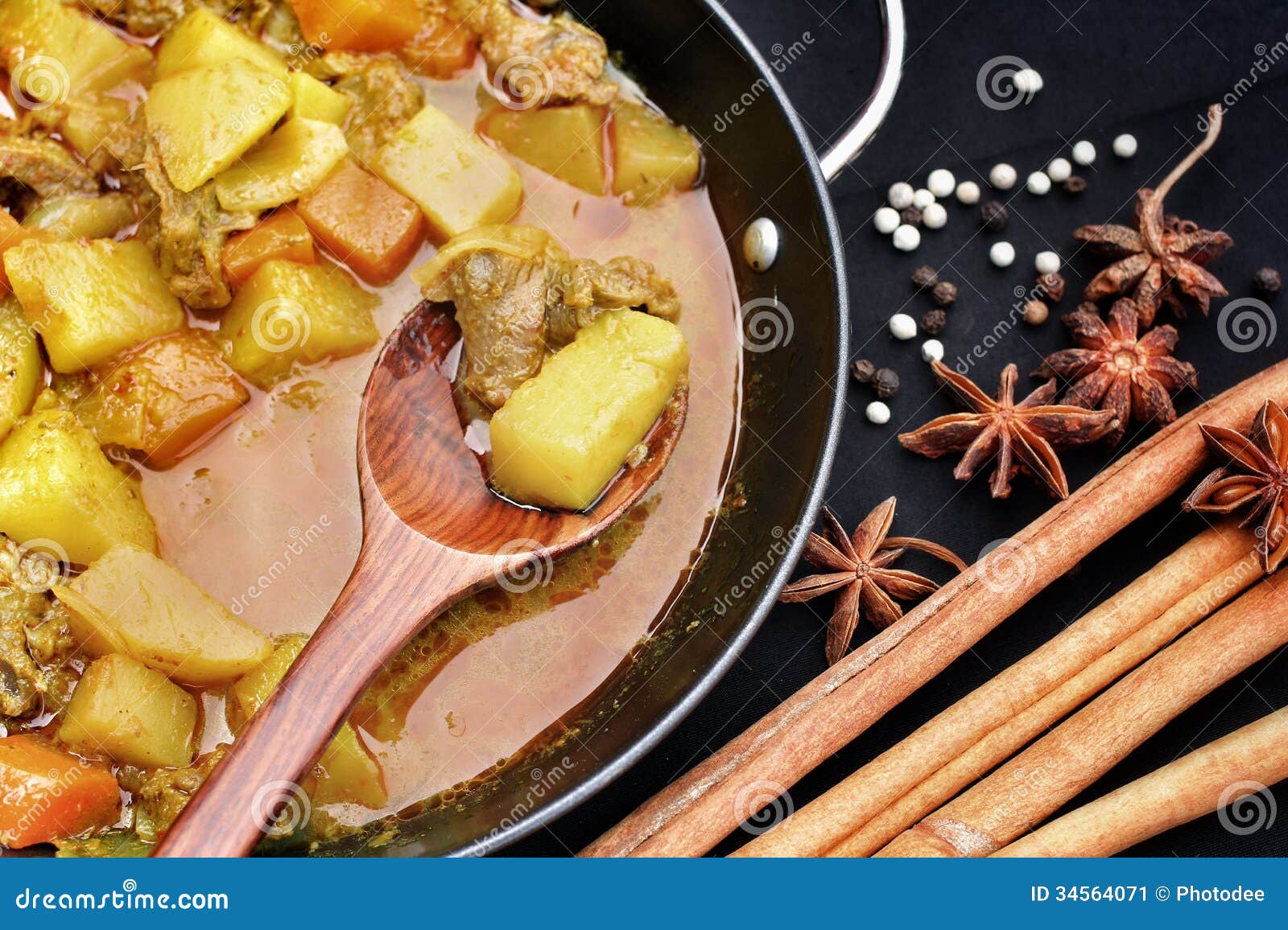 Indian curry and spices. stock image. Image of rice, lunch 34564071