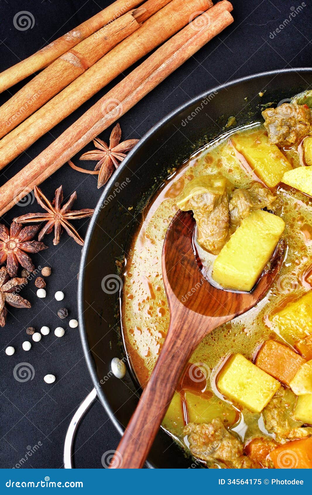 Indian curry and spices. stock image. Image of restaurant 34564175