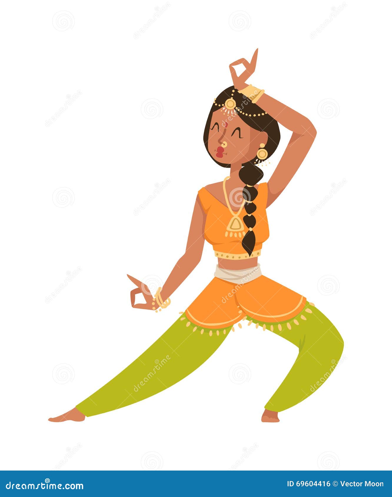 Indian Dancer Bollywood Traditional Party Culture Vector. Stock Vector -  Illustration of india, dancer: 69604416