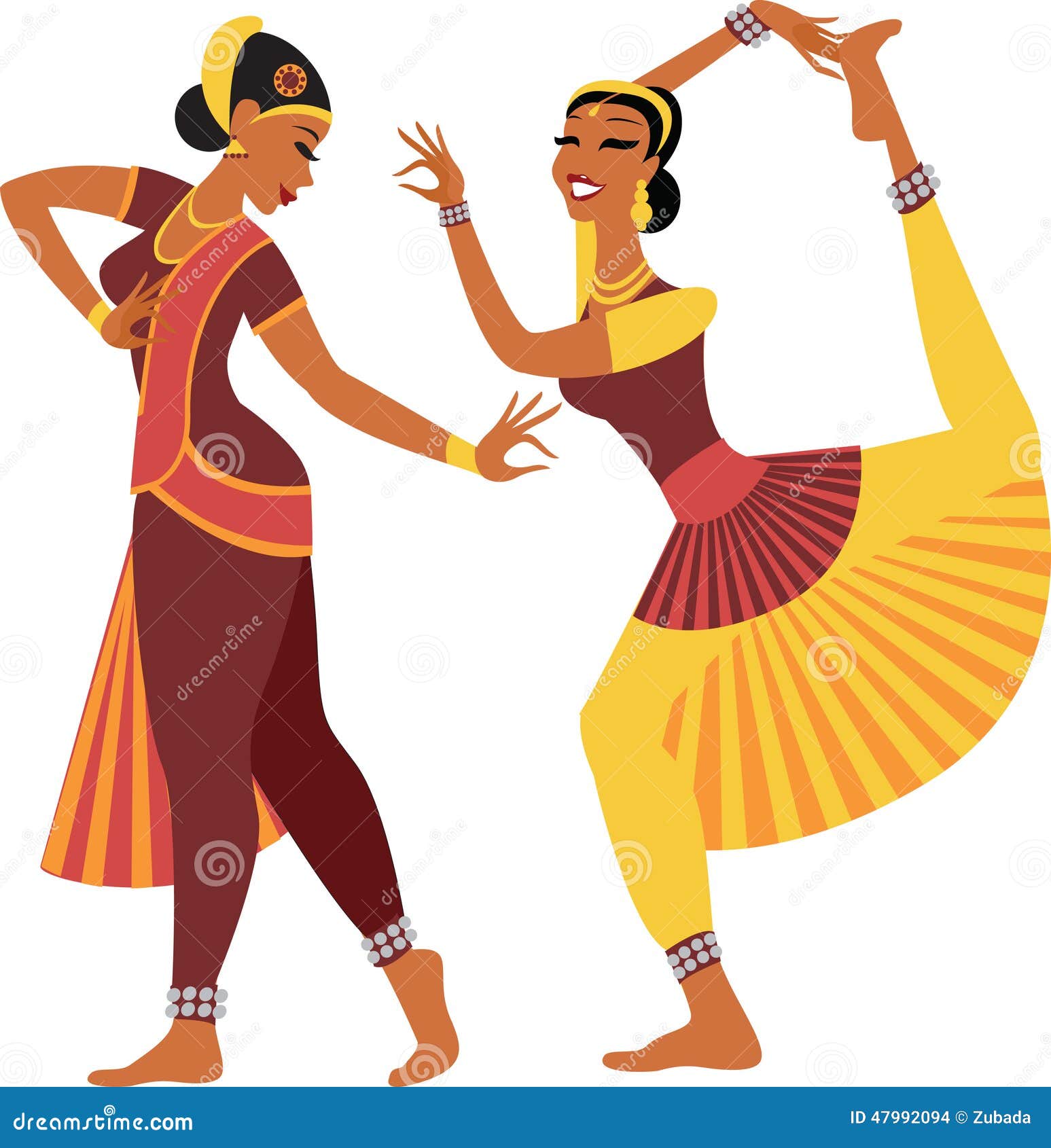 indian folk dance clipart