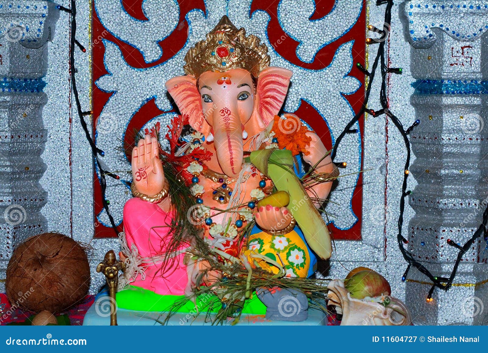 Indian Deity Worshipped in Home Stock Image - Image of deity, ganesh ...