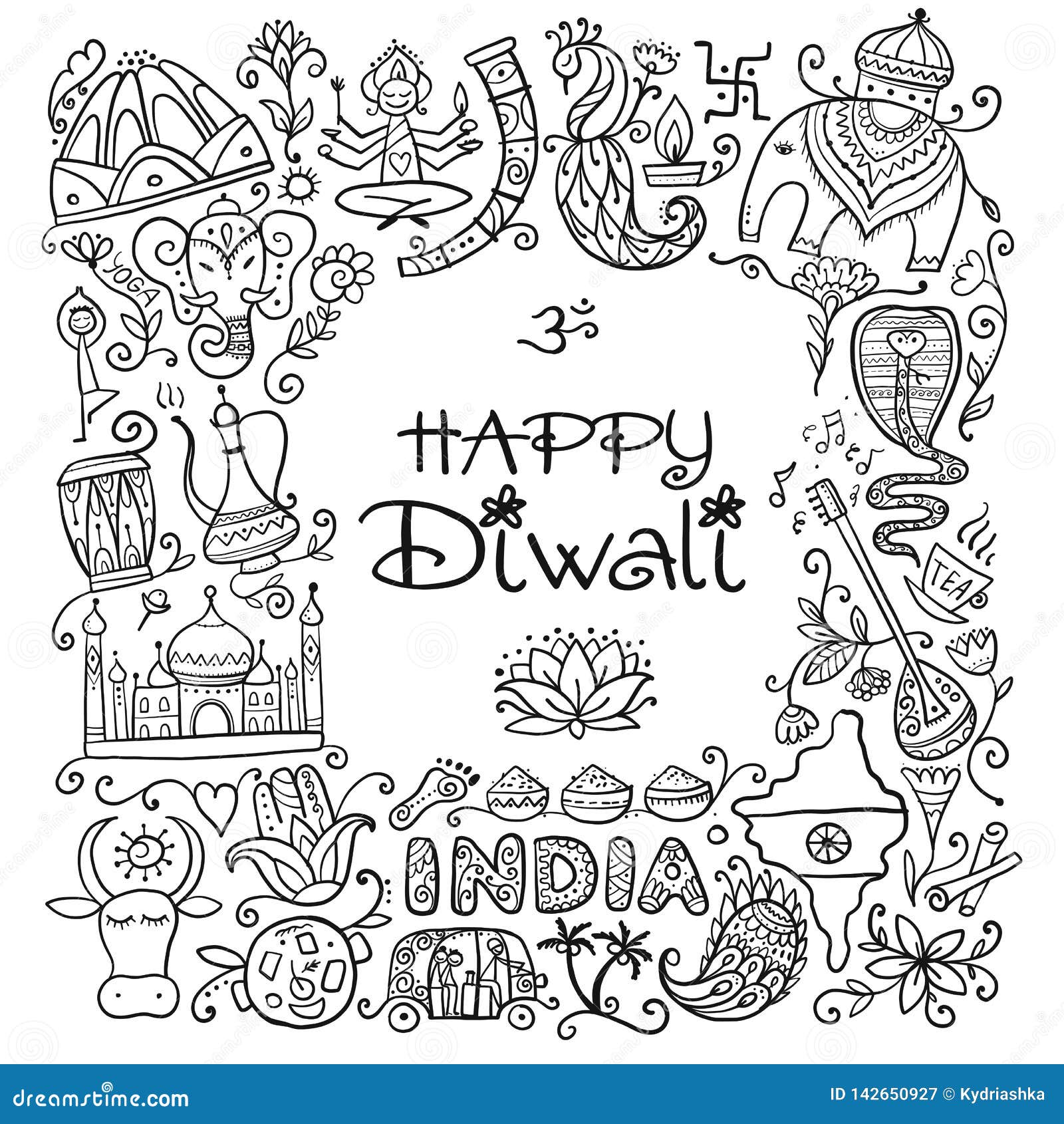 Hand drawn sketch hand holding Indian oil lamp Diwali festival - Kids  Portal For Parents