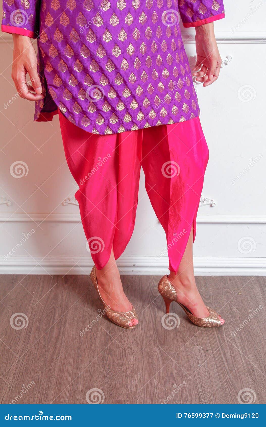 Indian Women Green Printed Long Gown 3 PCs Cotton Party Wear Dress | eBay