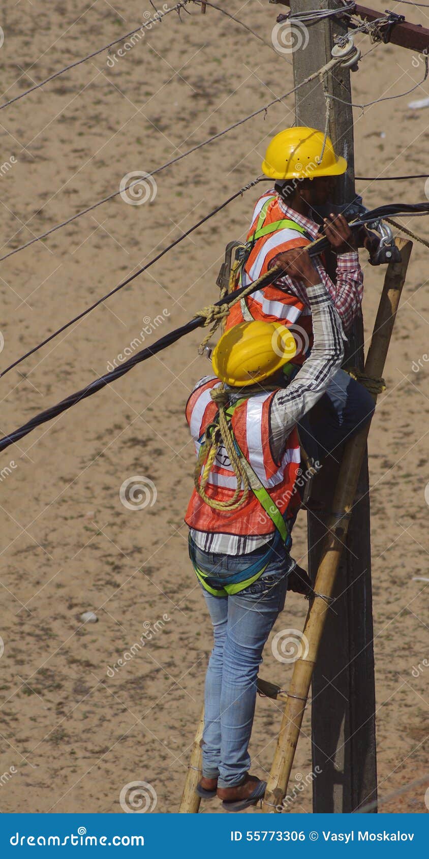 Indian Electricians on Work Editorial Photo Image of electricians