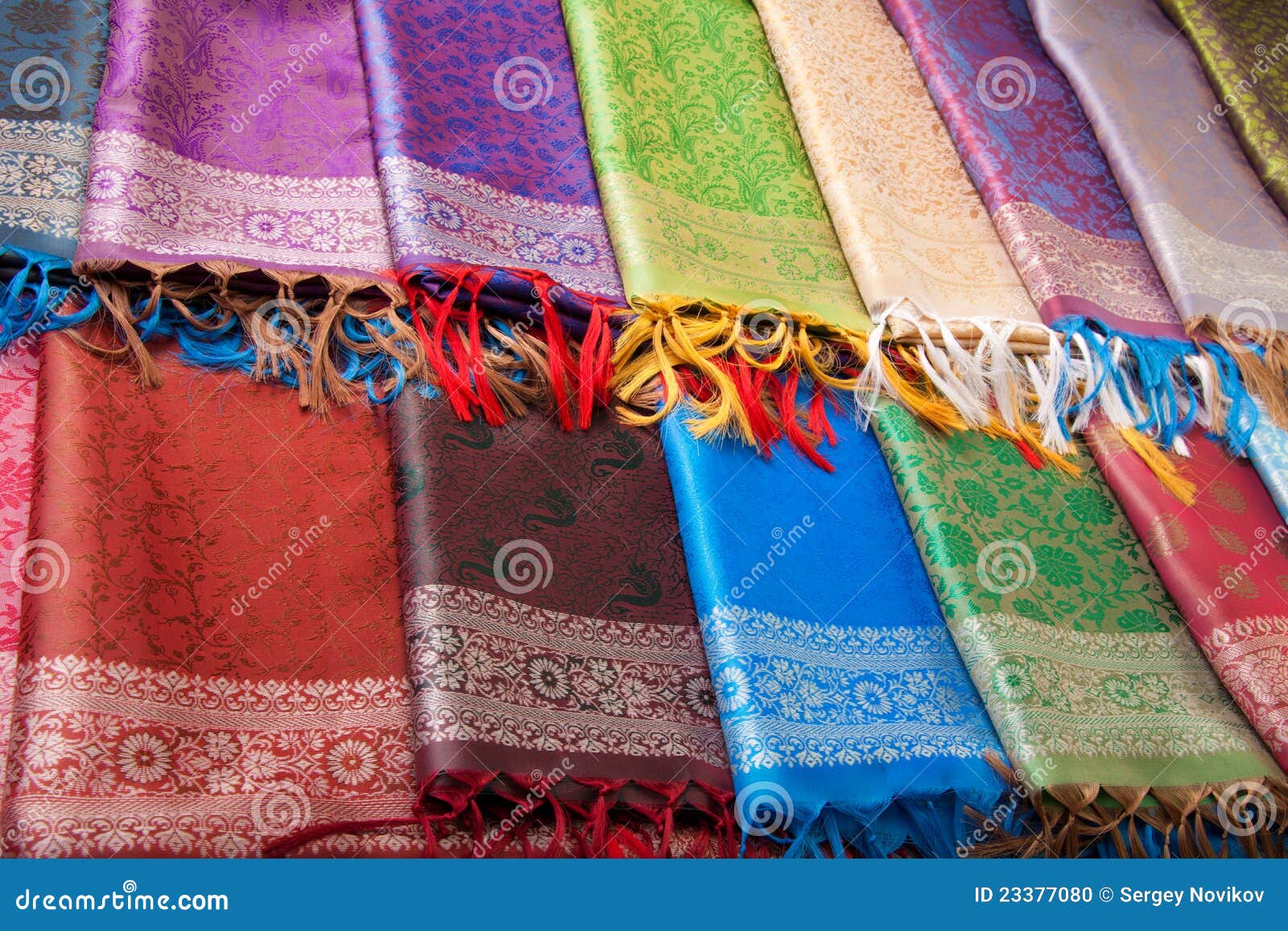 Indian fabric counter stock photo. Image of cloth, color - 23377080