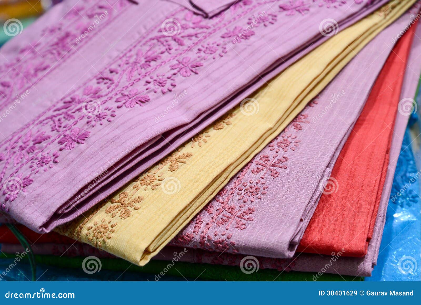 Indian Fabric stock image. Image of sari, clothing, colourful 30401629