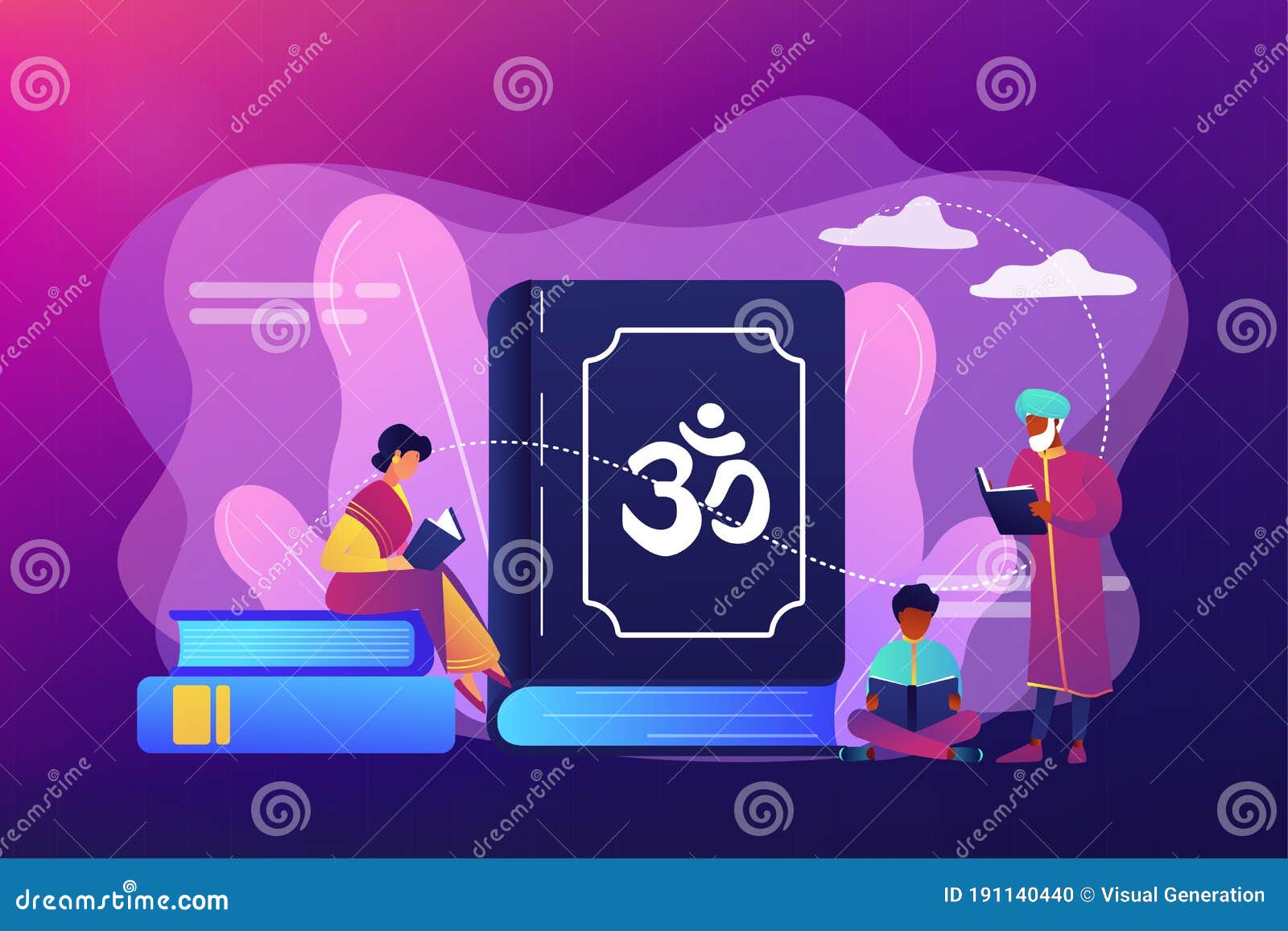 Hinduism Concept Vector Illustration. Stock Vector Illustration of