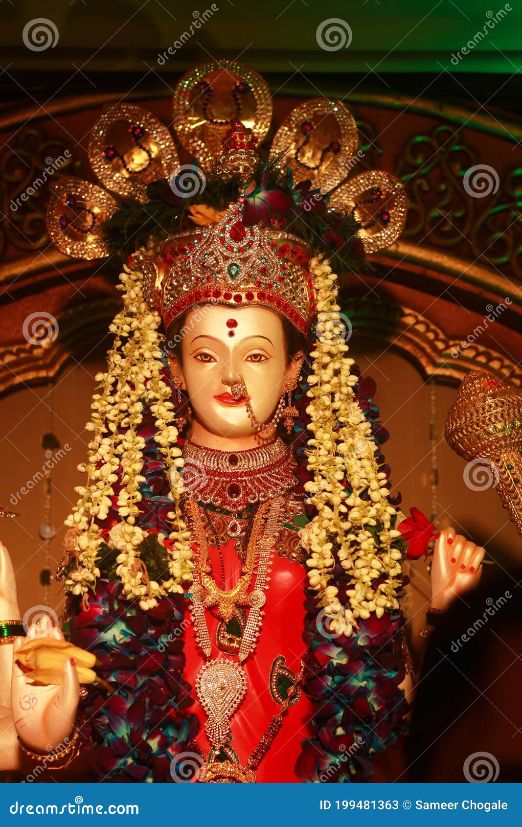 Indian Festival Navratri. Lord Durga Devi Stock Photo Stock Image ...