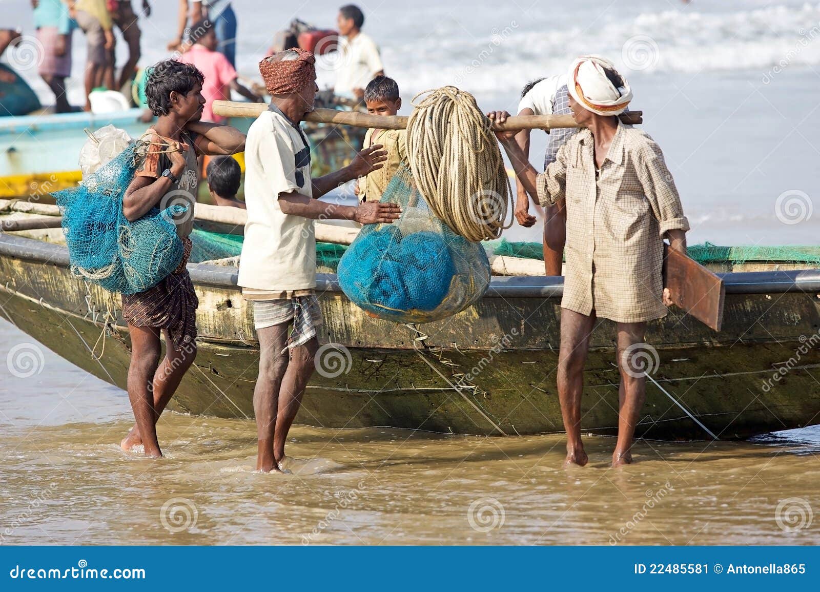 Indian fishermen editorial photo. Image of orissa, people 22485581