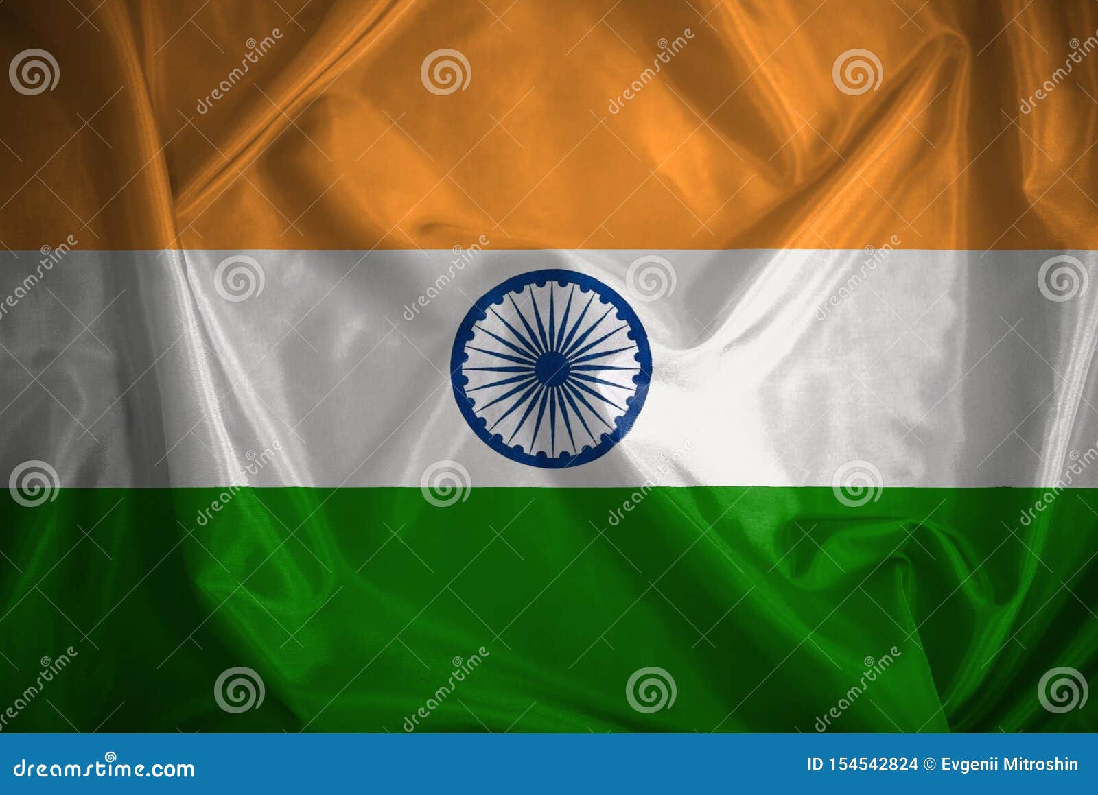 Indian flag on the cloth stock photo. Image of honor 154542824