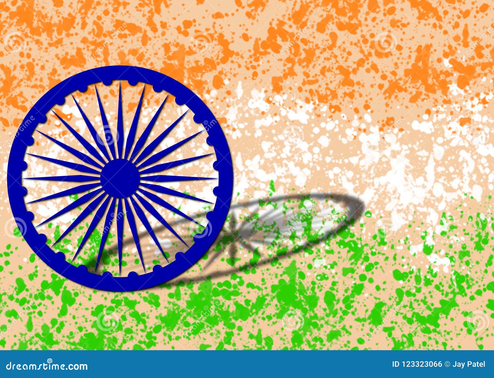 Indian Flag on Independence Day of India Stock Illustration ...
