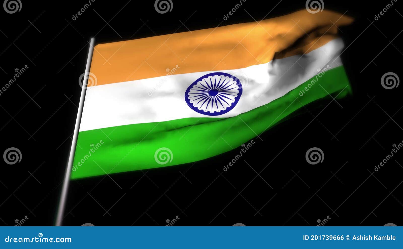 Indian Flag , Realistic 3D Animation of Waving Flag . Indian Flag Waving in  the Wind. National Flag of India Stock Footage - Video of liberty, culture:  201739666