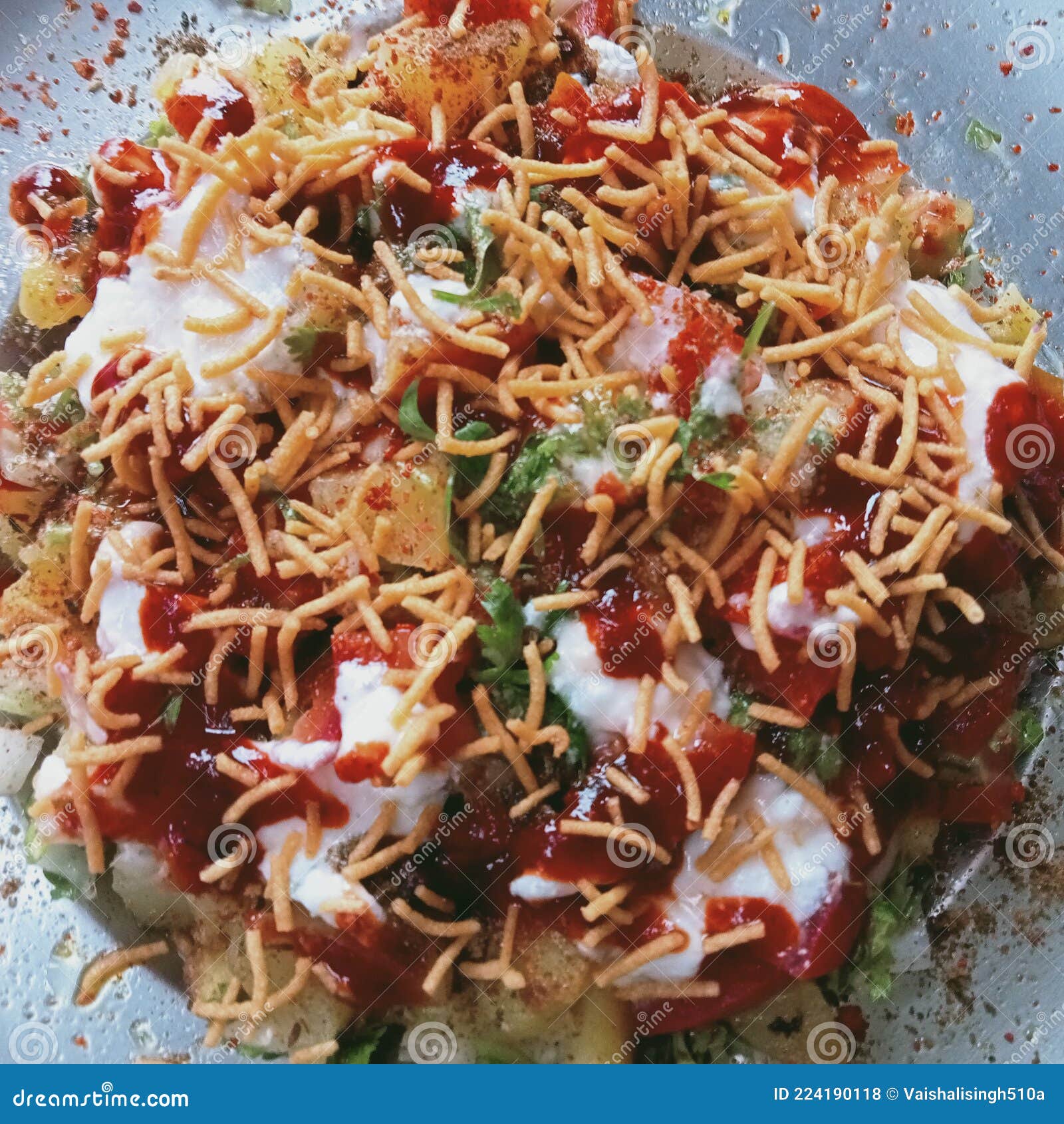 indian food chhat papadi