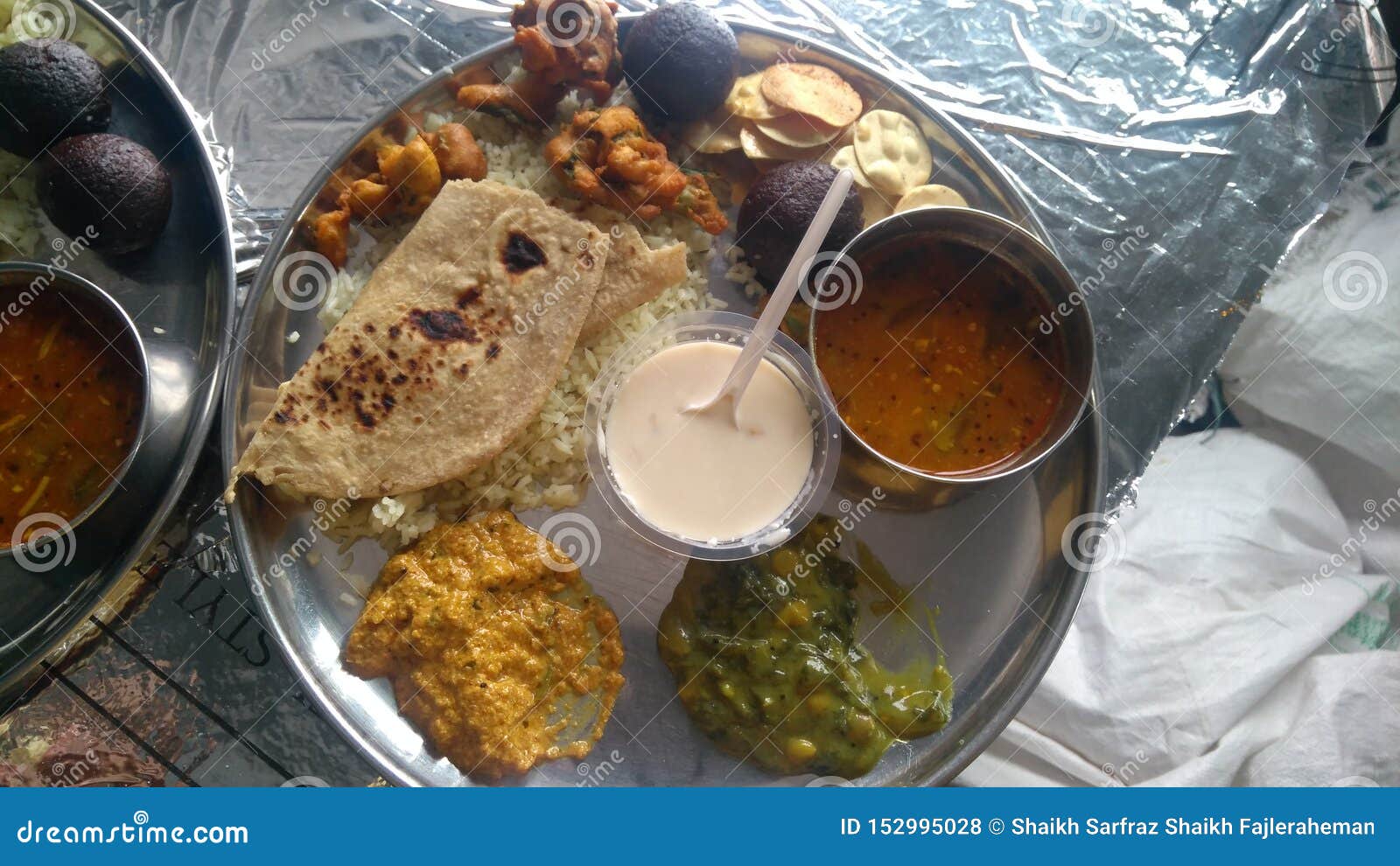 Indian food stock photo. Image of delicious, roti, indian - 152995028