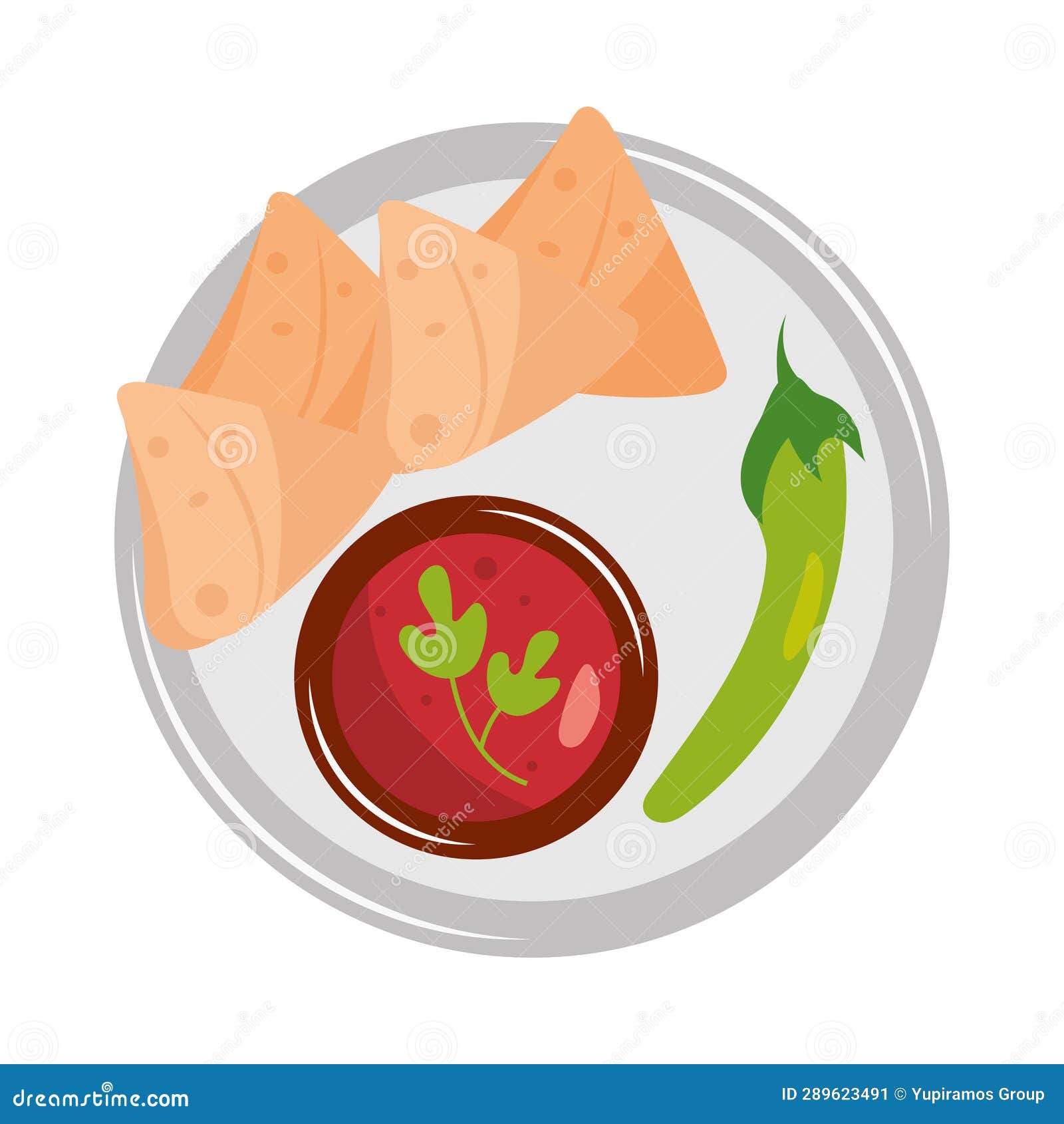Indian food plate stock illustration. Illustration of spice 289623491