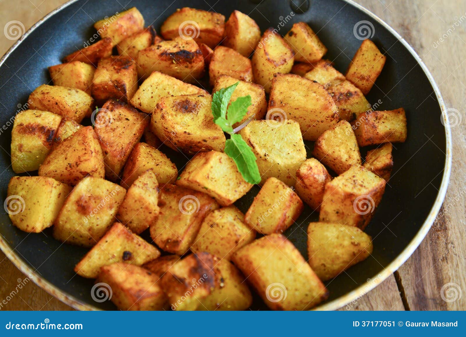 Indian Fried Potato stock image. Image of peas, coriander 37177051