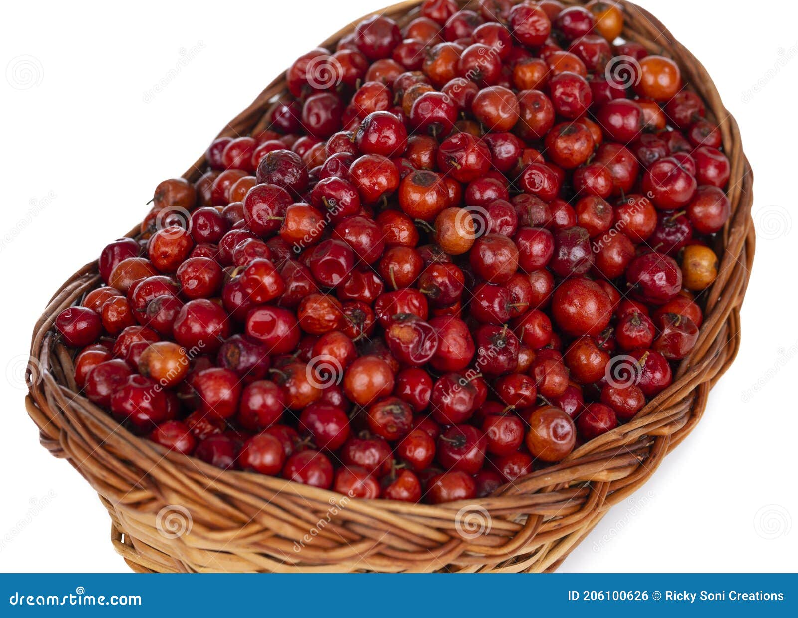 Indian Fruit Red Berry on White Background Stock Photo Image of