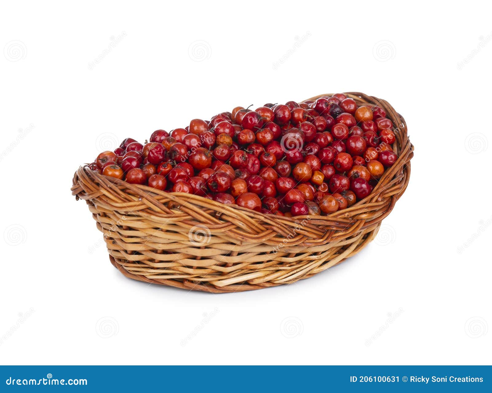 Indian Fruit Red Berry on White Background Stock Image Image of