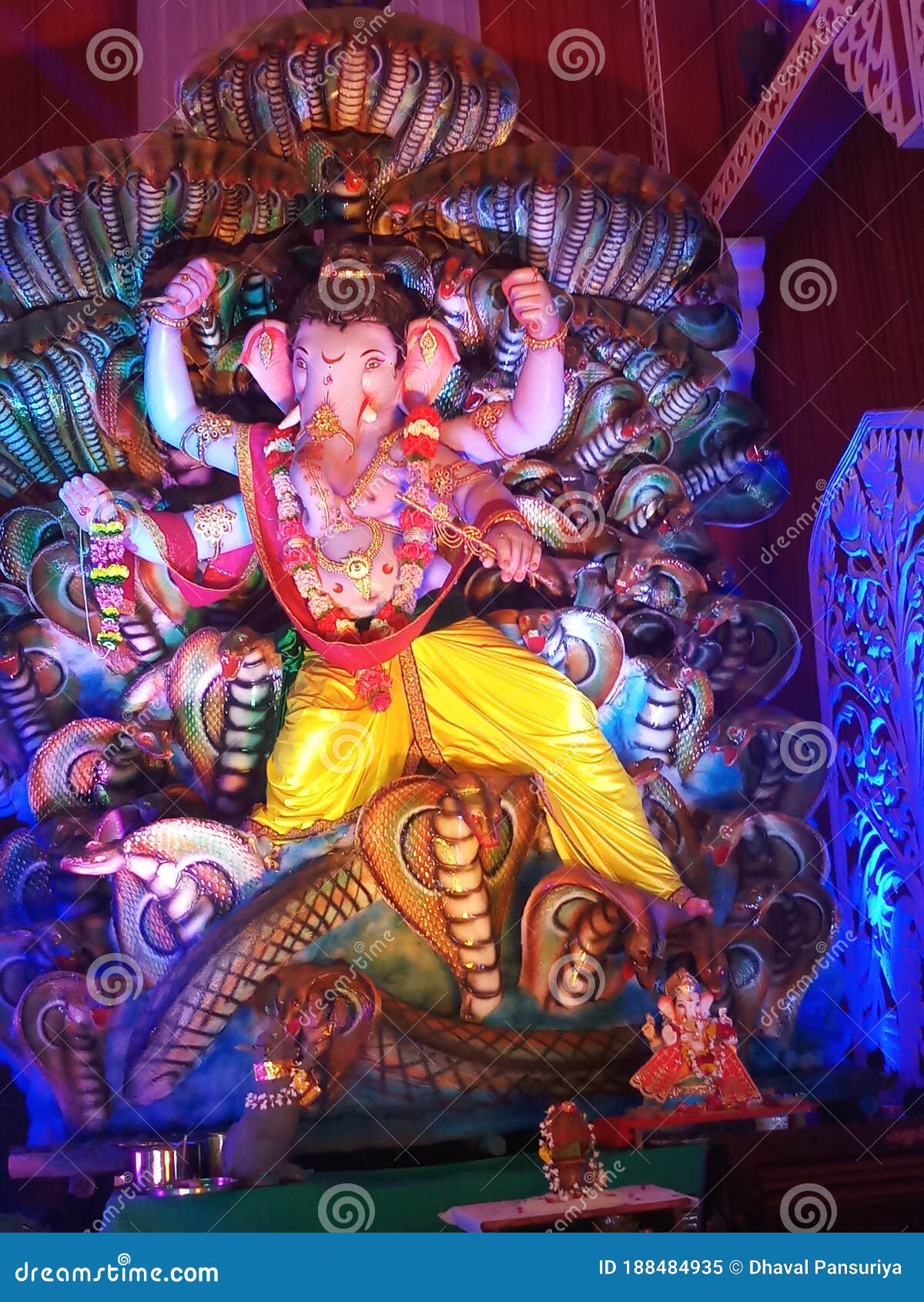 Indian Ganesha Festivals Colourful God Ganesha Stock Image - Image of ...