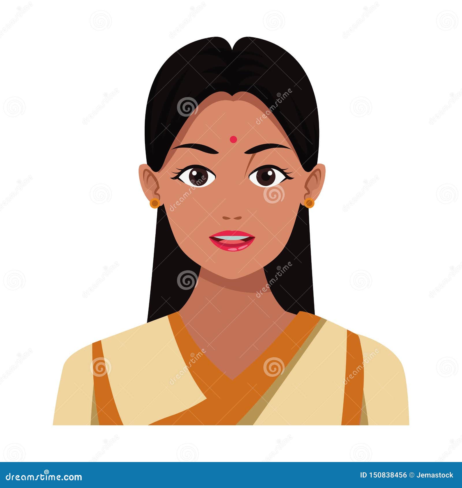 Indian Girl Face Avatar Cartoon Stock Vector - Illustration of character, fashion: 150838456 Indian Girl Face Avatar Cartoon Stock Vector - Illustration of character, fashion: 150838456