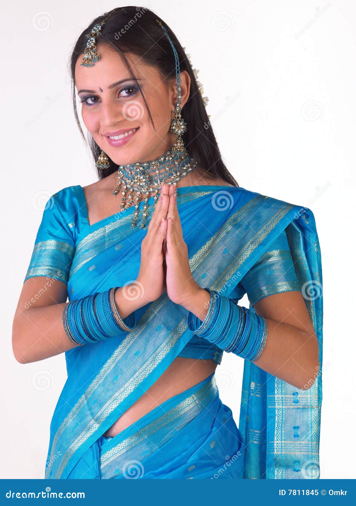 Indian Girl In Welcome Expression Royalty Free Stock Photo 