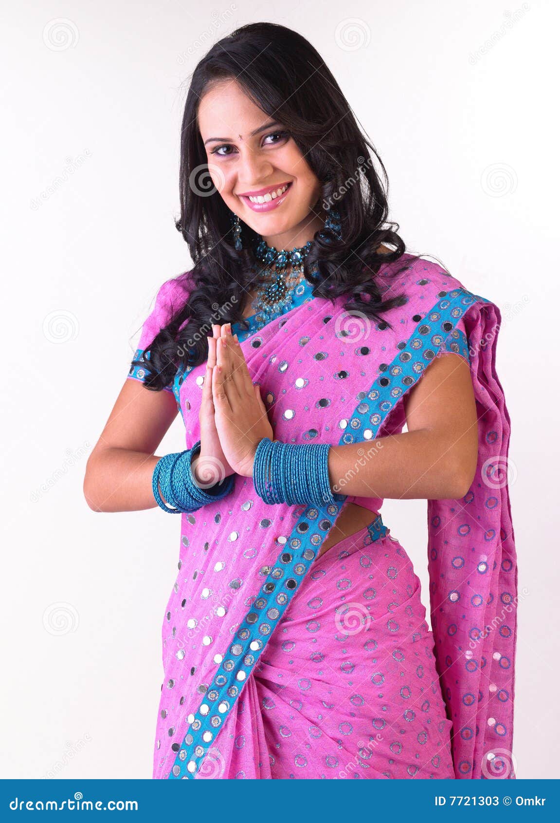 Slim Girl with Welcome Action Stock Photo - Image of people, clothes:  8542348