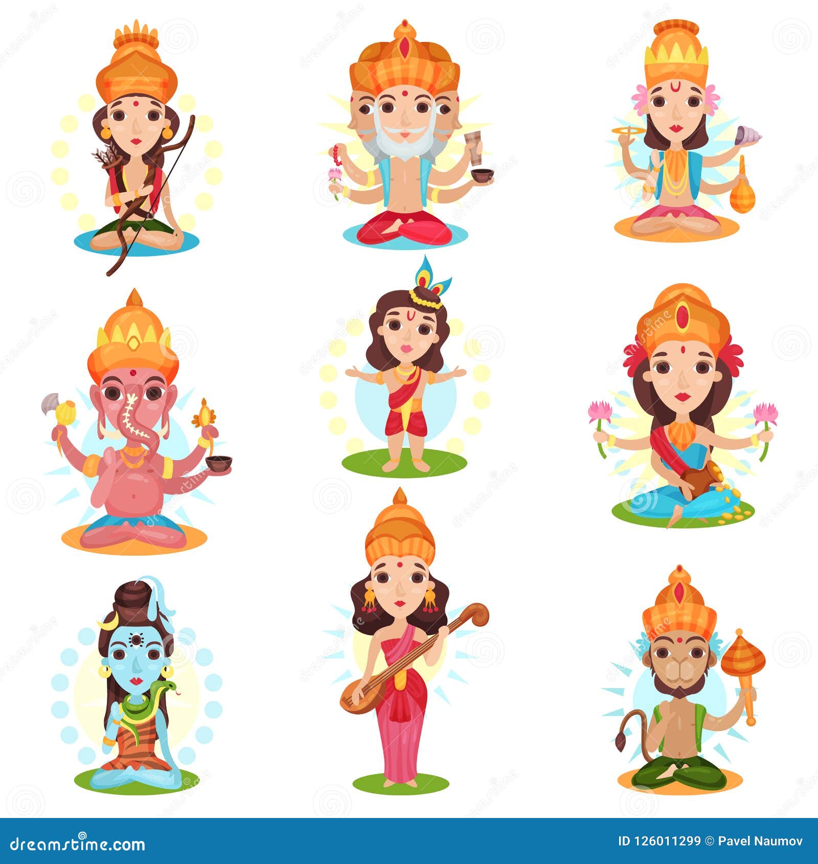 Indian God and Goddess Set, Rama, Brahma, Kali, Ganesha, Lakshmi, Shiva, Saraswati, Hanuman Vector Illustrations on a Stock Vector - Illustration of harmony, order: 126011299 Indian God and Goddess Set, Rama, Brahma, Kali, Ganesha, Lakshmi, Shiva, Saraswati, Hanuman Vector Illustrations on a Stock Vector - Illustration of harmony, order: 126011299