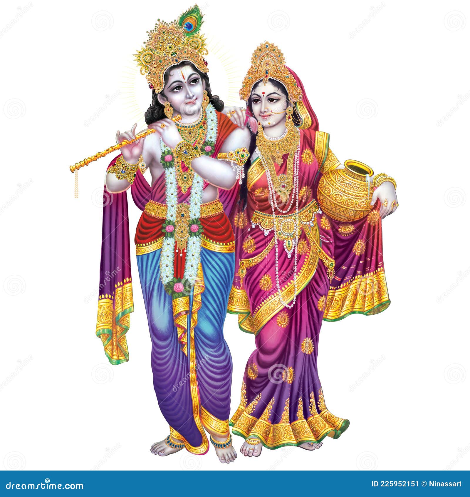 High-Resolution Photo of Radha Krihna in White Background Stock  Illustration - Illustration of culture, hinduism: 225952151