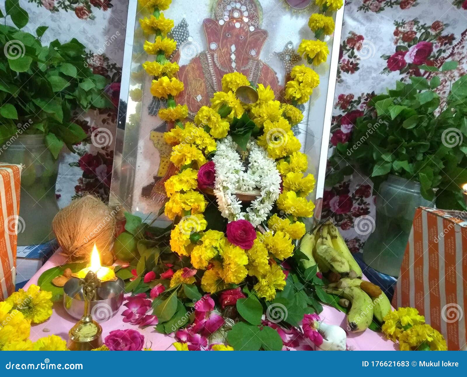 Follow @divyaprathee1 Krishna Kamal or Mahabharata Flower Garland for god/passion  flower mala for god/Ganesha special mala For more… | Instagram