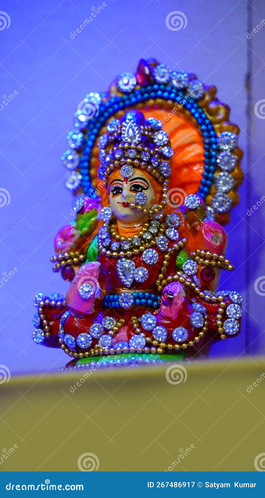 Indian Goddess Laxmi Devi Statue Diwali Image Stock Image - Image ...