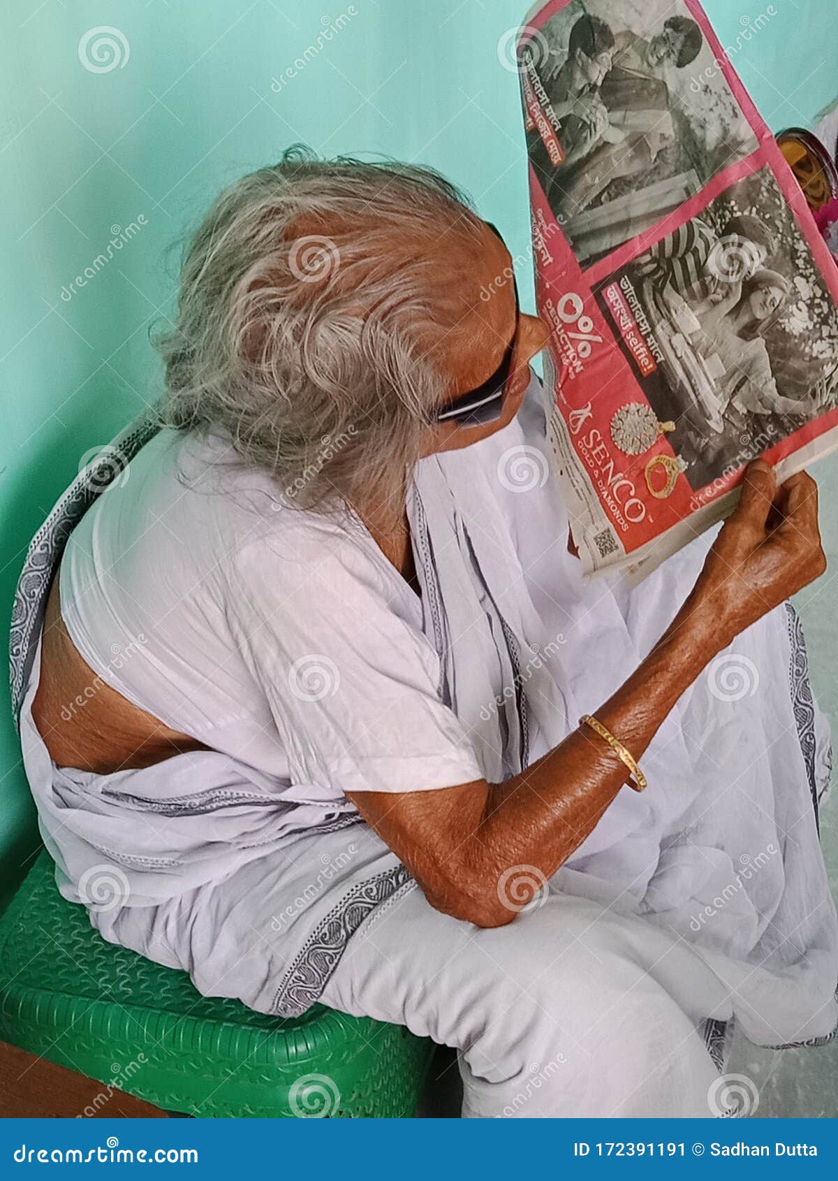 Indian Grandma Busy Reading Editorial Photo Image of sitting, grandma