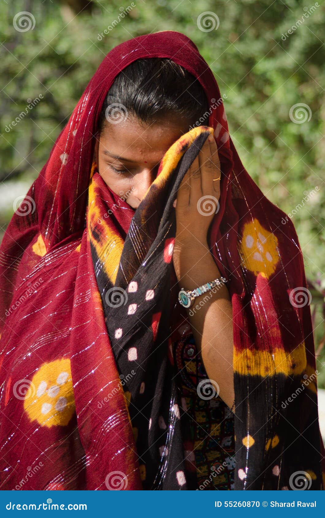 Indian Gujarati Young Village Girl Stock Photos