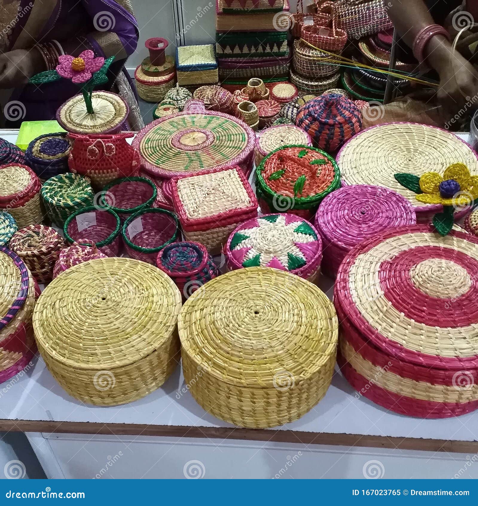 Indian Hand Make Artificial Basket Stock Image Image of indian