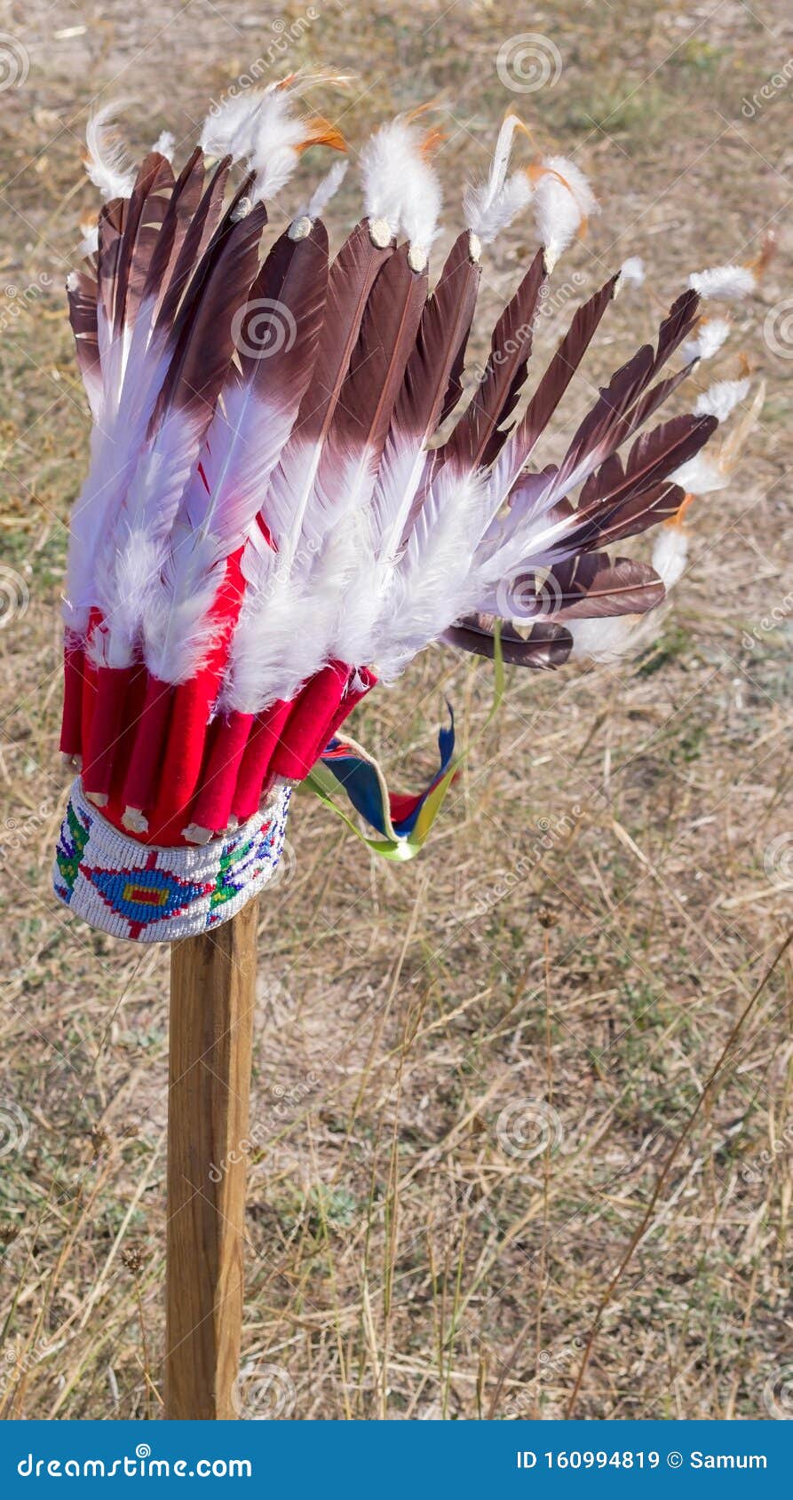 Indian hat with feathers stock image. Image of leader 160994819