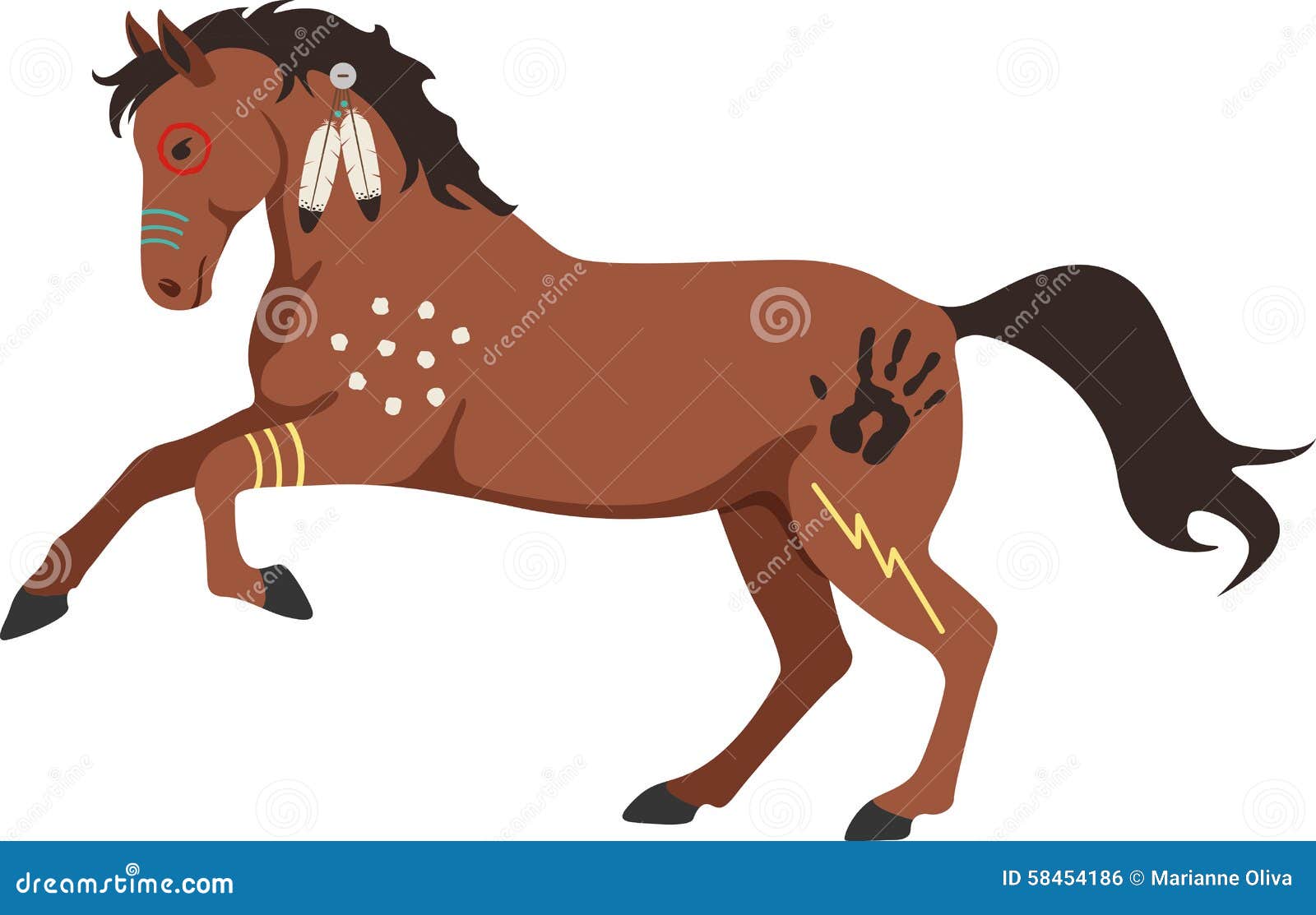 native american horse clip art