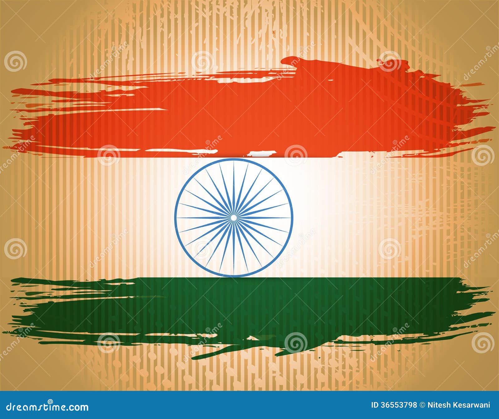 Indian Independence Day Background with 3D Ashoka Stock Vector ...